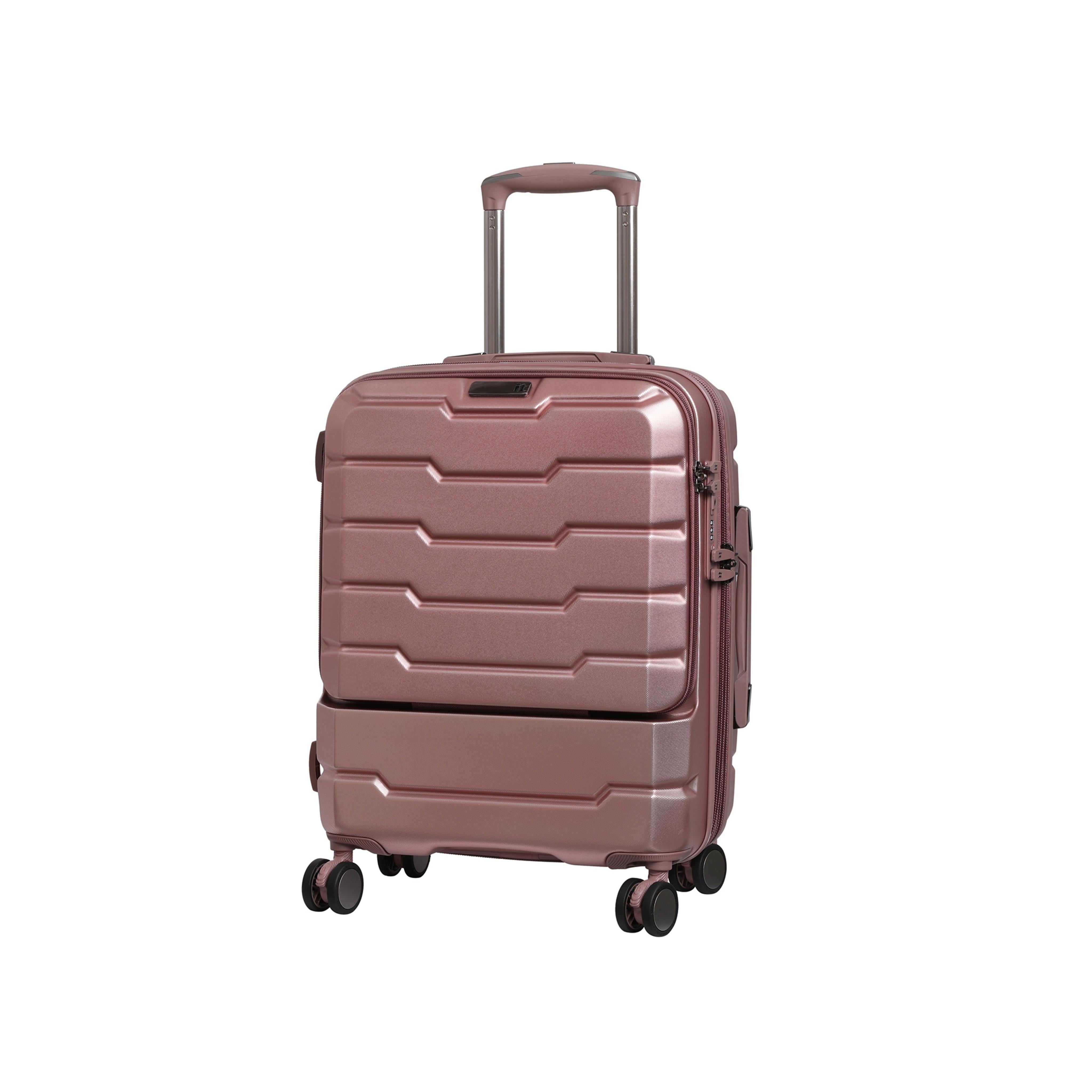 Prosperous Metallic 21" Hardside Carry-On 8 Wheel Expandable Spinner (Metallic Pink)
